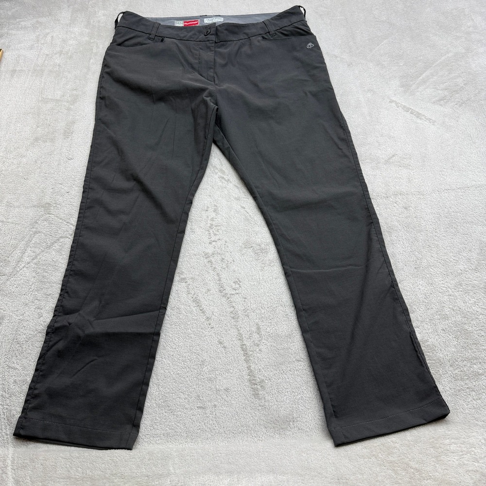 Craghoppers Hiking Pants Women XL/12 Gray Insect Shield Outdoor Gorpcore Trouser